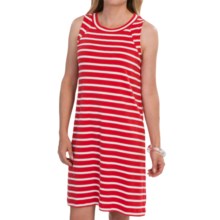 49%OFF レディースカジュアルドレス 8月シルクコットンストライプドレス - （女性用）ノースリーブ August Silk Cotton Stripe Dress - Sleeveless (For Women)画像